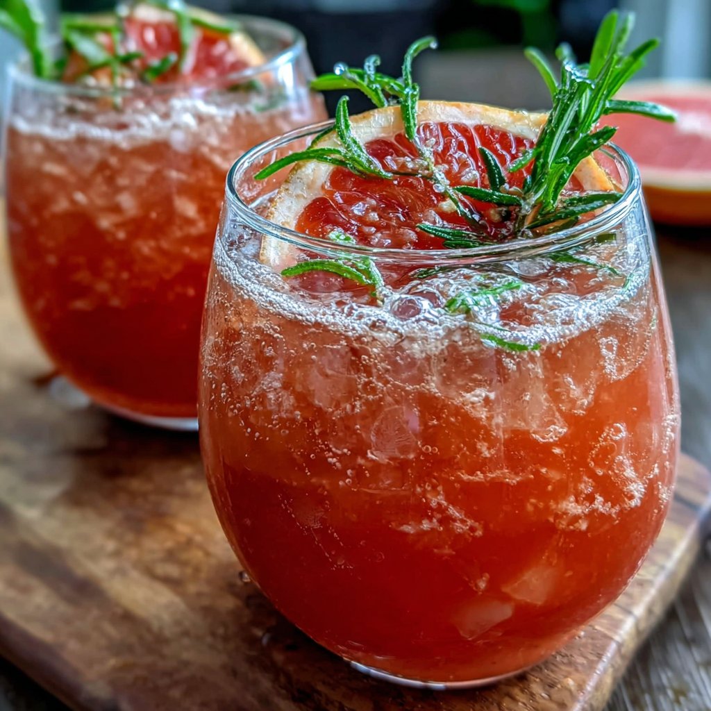 Grapefruit-Rosemary Limoncello Float