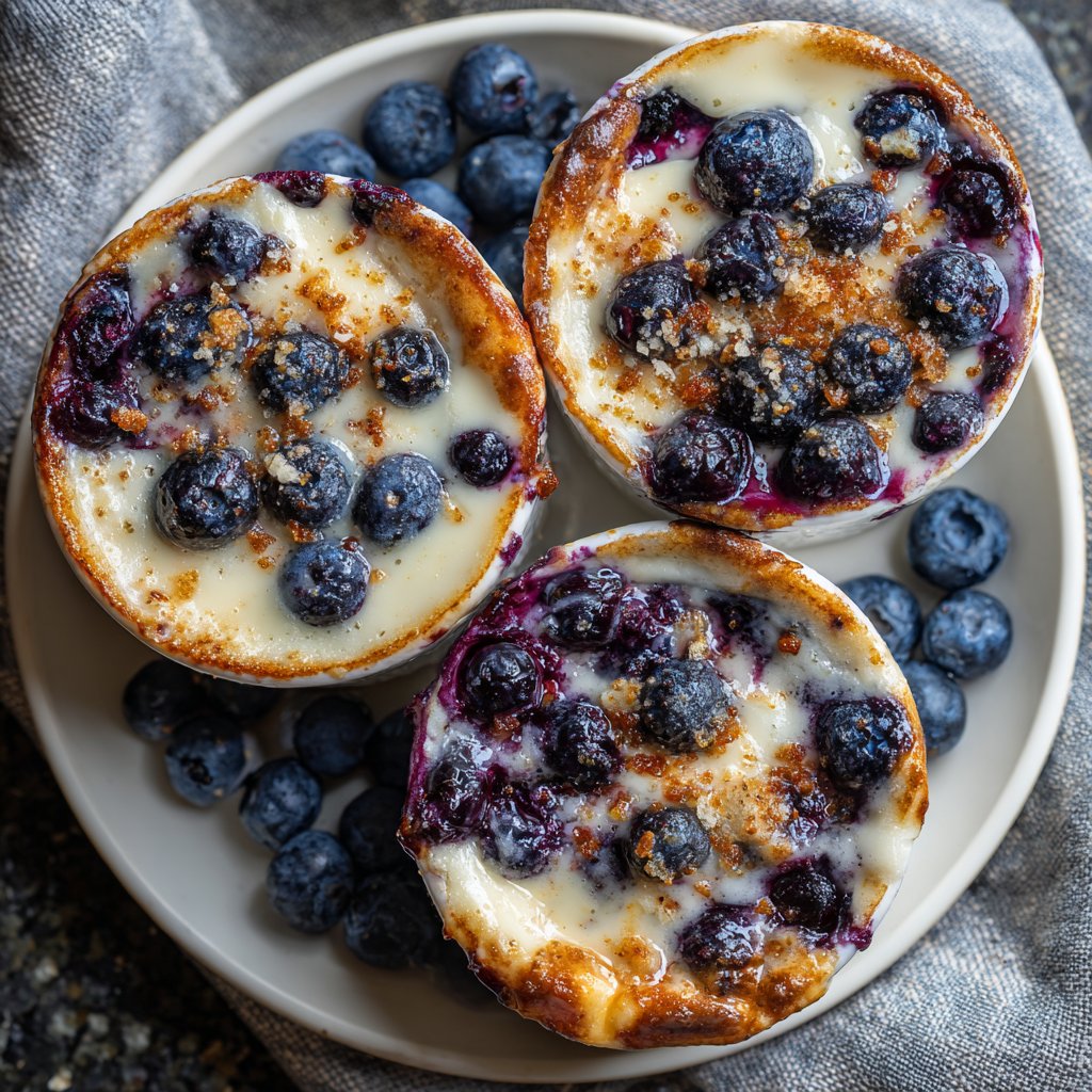 Baked Blueberry Cottage Cheese Bowls