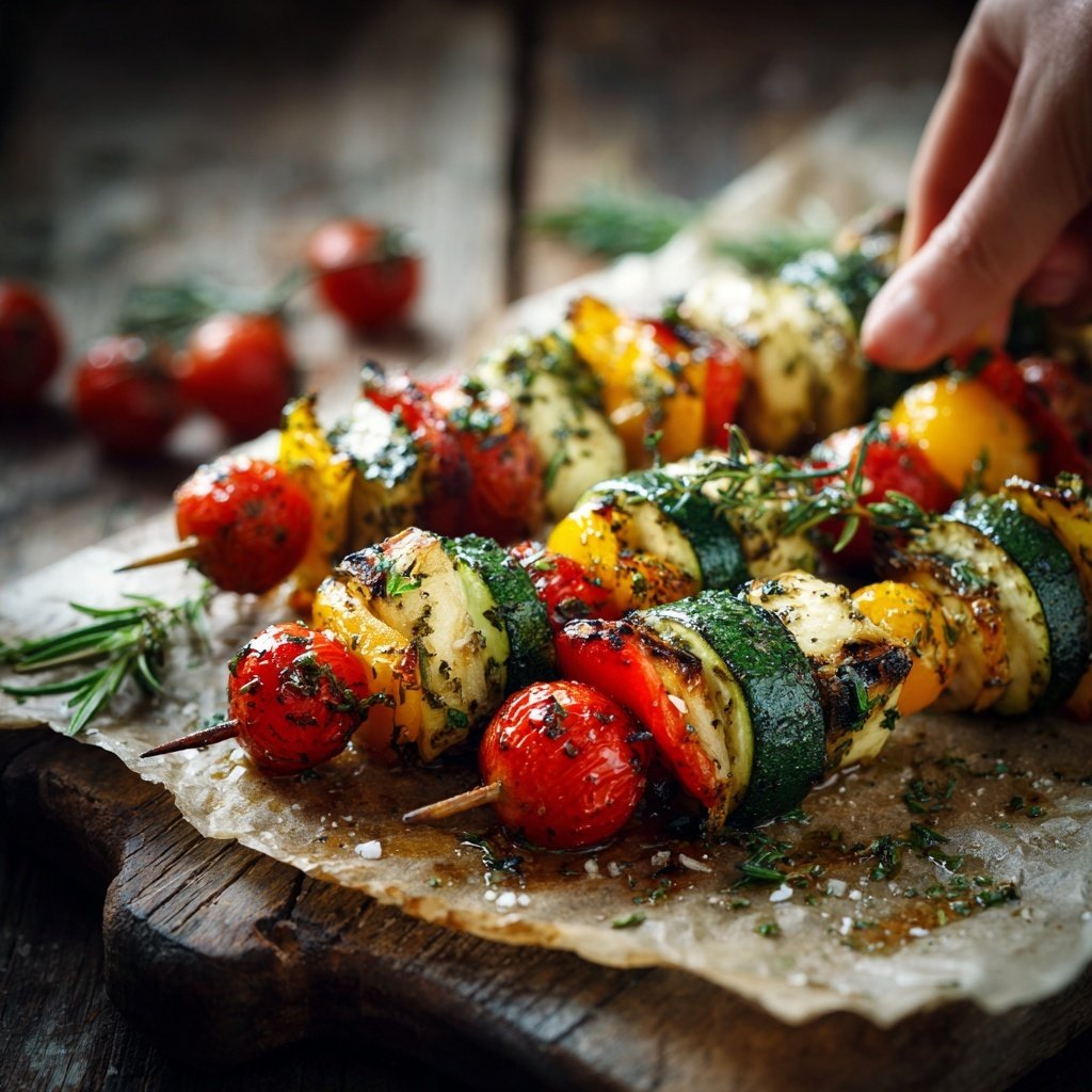Marinated Italian Vegetable Skewers