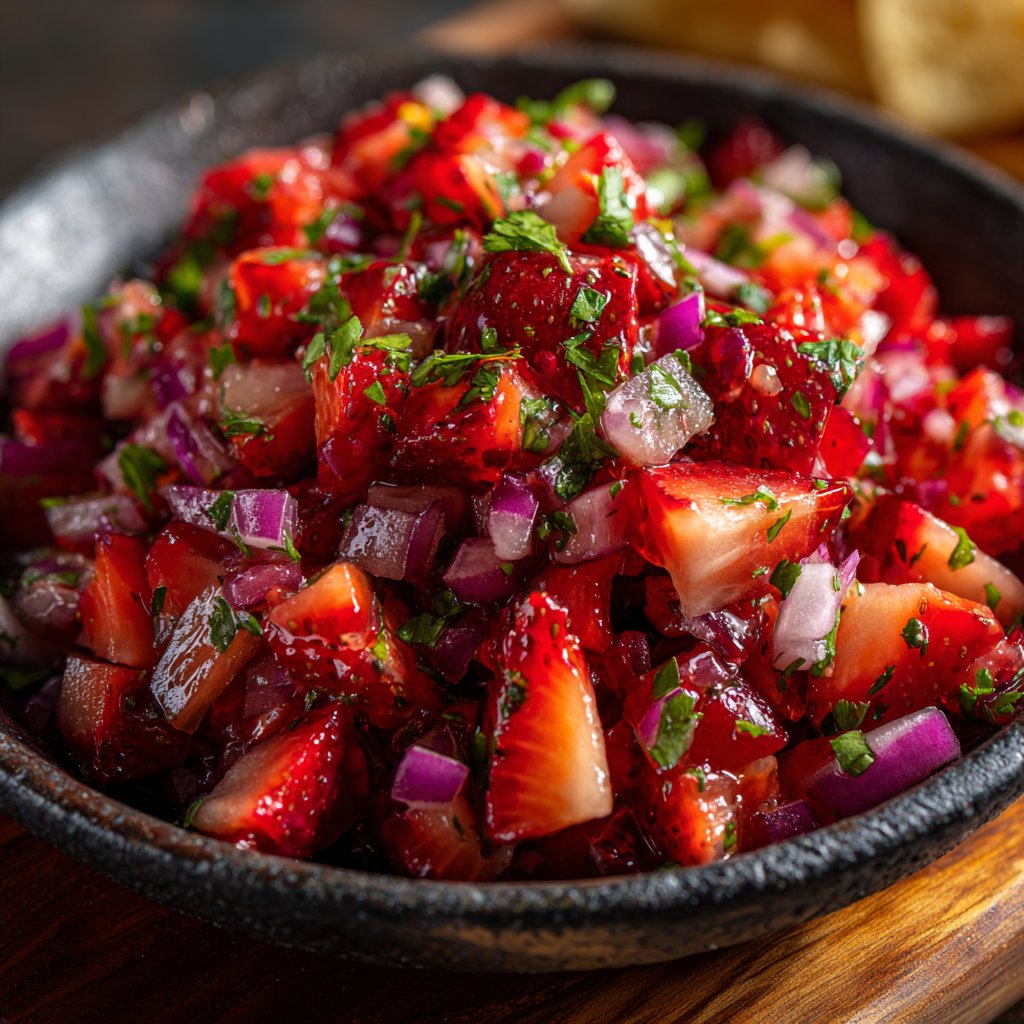 Sweet and Savory Strawberry Salsa